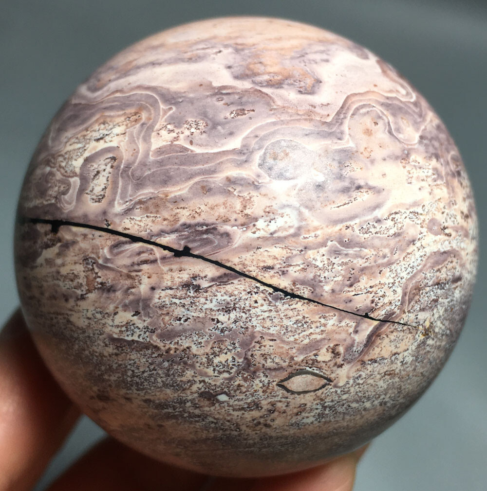 213g NATURAL dendritic traditional paiting sphere QUARTZ CRYSTAL sphere HEALING