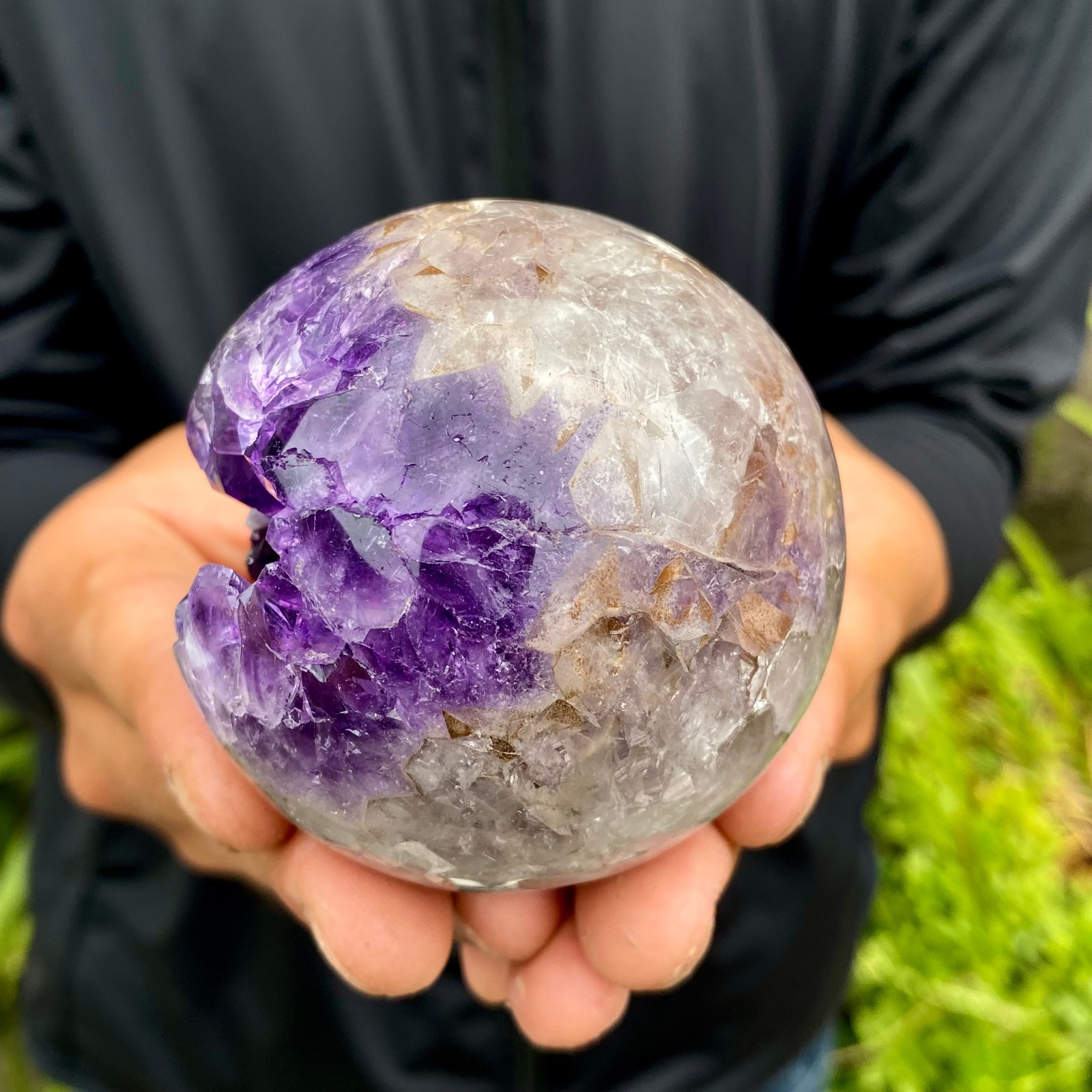 381G Natural Amethyst Agate Opening Smile Quartz Cluster Crystal Specimen Heal