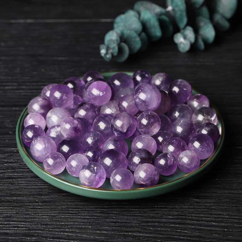 Natural Dreamy Amethyst Sphere Quartz Crystal Energy Mineral Stone Ball + Base