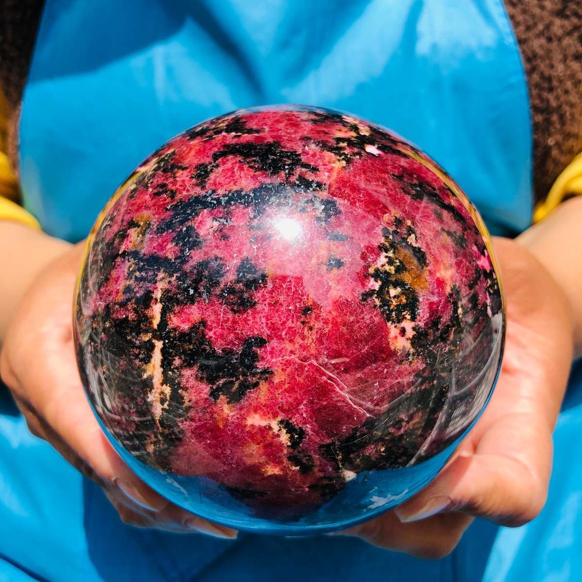 4.73LB Natural Rose Grey Crystal Ball Quartz Crystal Reiki Healing Stone 4776