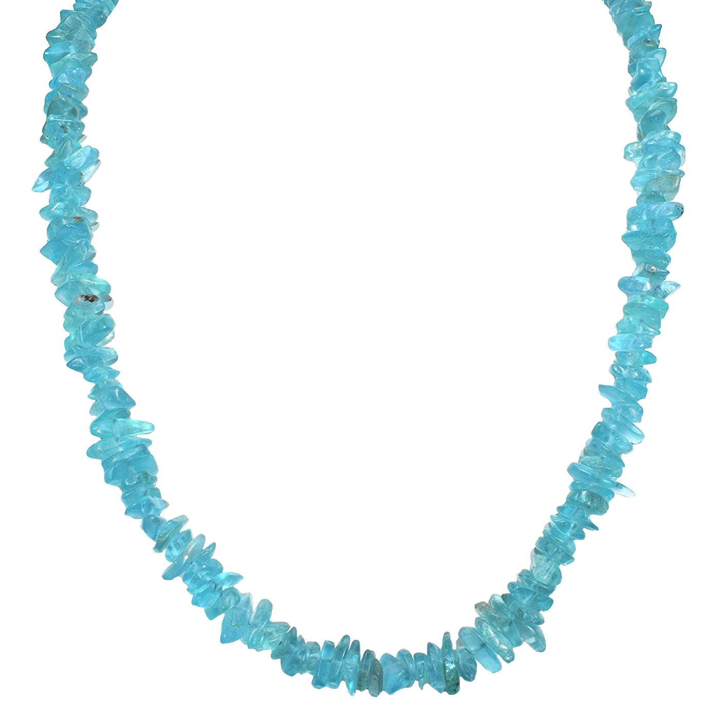 Charged Blue Apatite Jewelry Set – 18″ Necklace, 7″ Bracelet, 2″ Earrings