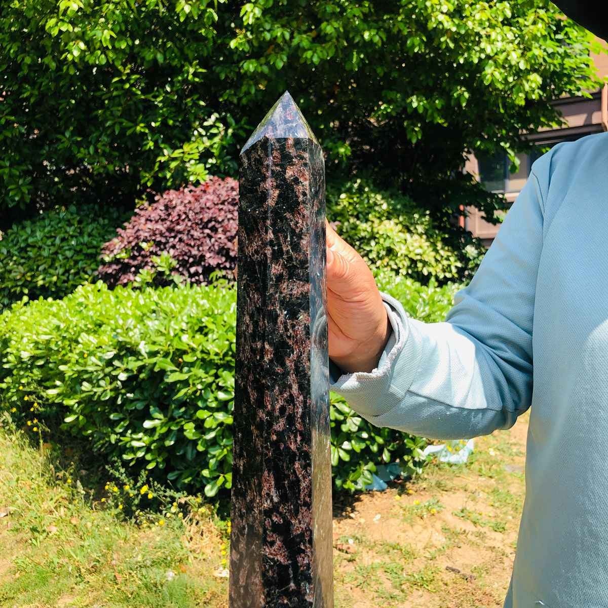8.44LB Natural Firework Obelisk Tower Reiki Healing Crystal Point Wand