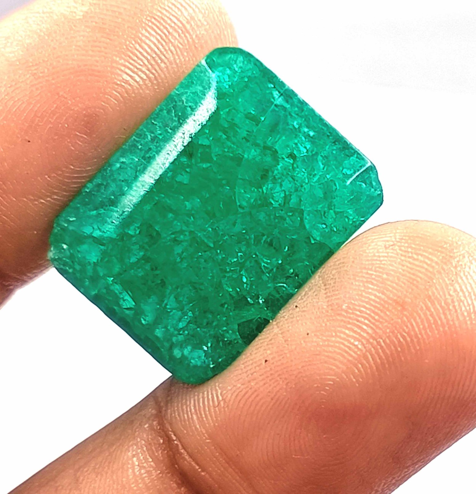 22.40 Ct Natural Colombian Green Emerald -Emerald Cut IGL Loose Gemstone NCH