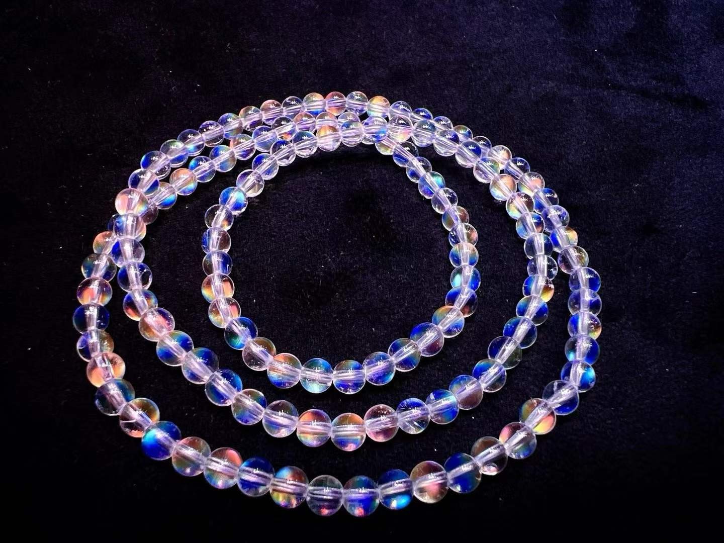 4.5mm Top Natural Moonstone Crystal Energy Bracelet Quartz Healing