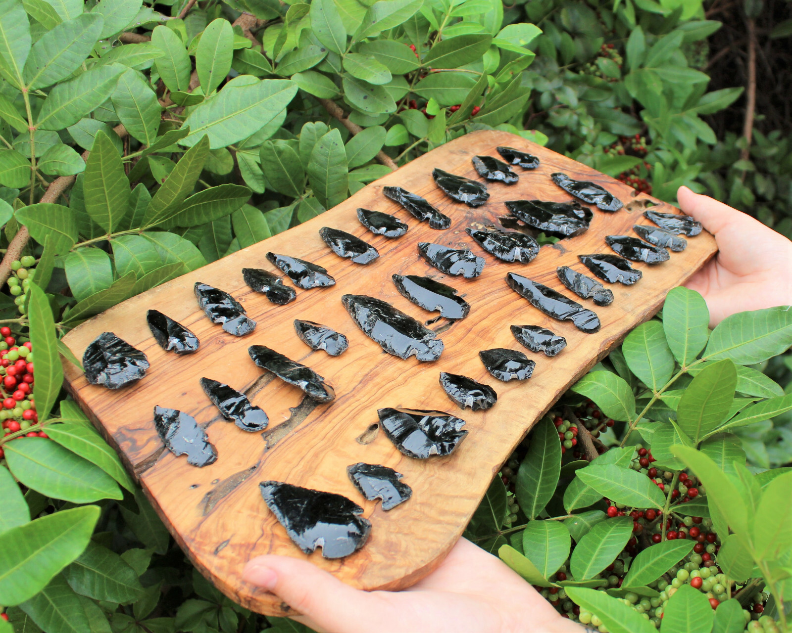 Black Obsidian Arrowheads, Black Obsidian Crystals, Obsidian Stone Arrowheads