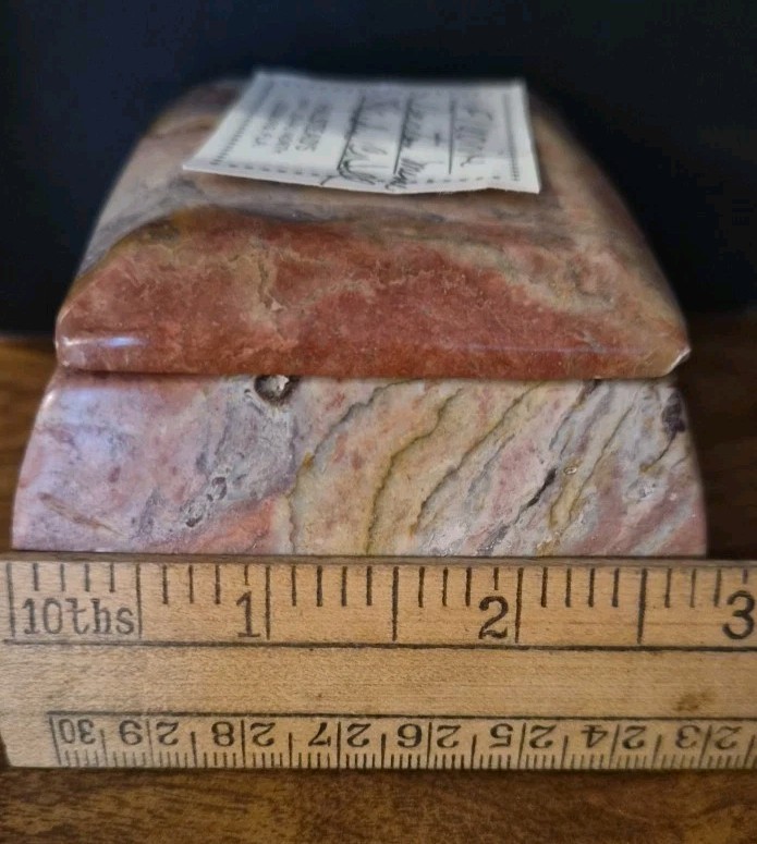 Denton Mine Fluorite Rectangular Carved Box 1.2 pounds Multi Colored Fluorite