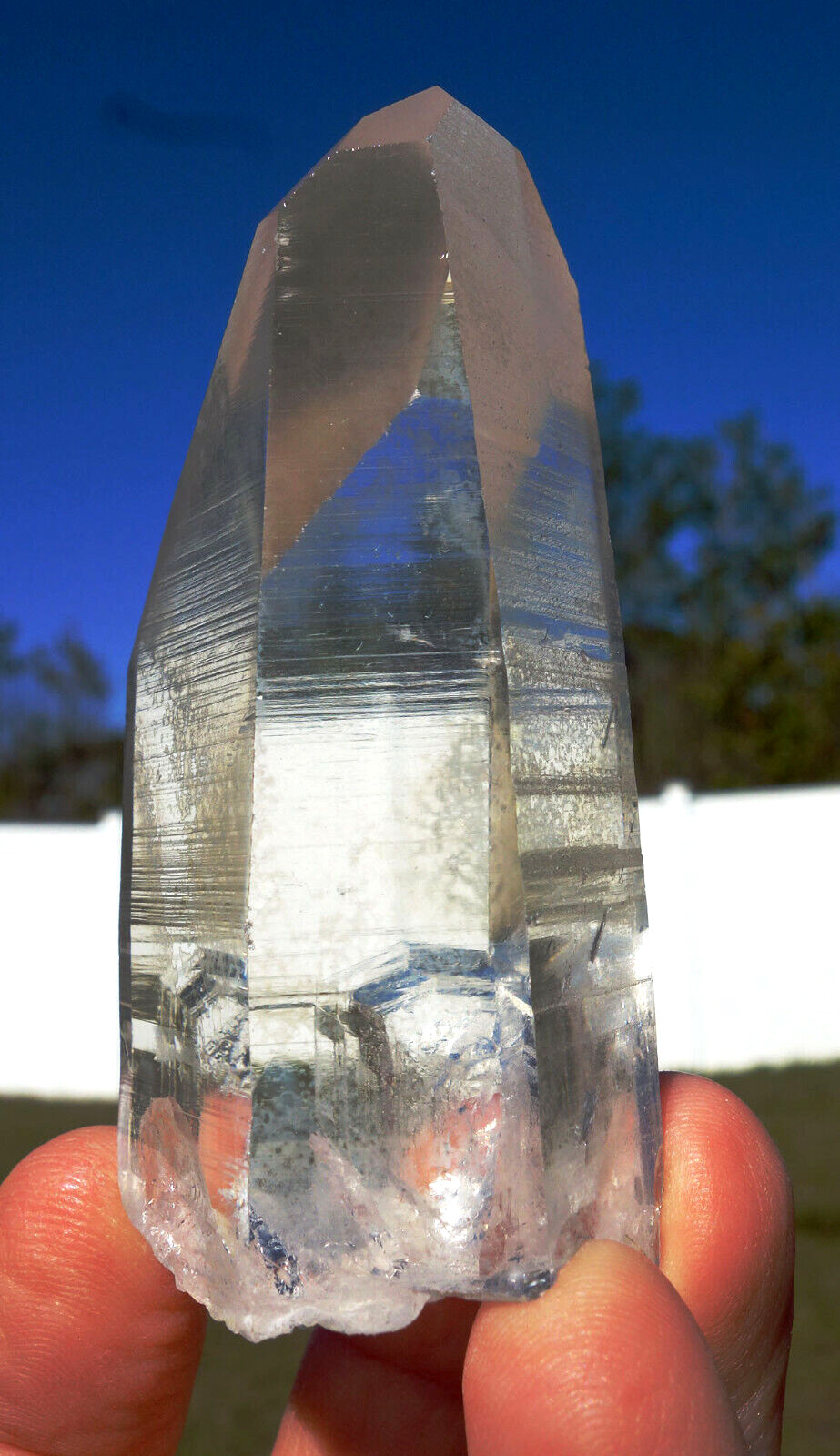Water Clear COLOMBIAN LEMURIAN Quartz Natural Crystal Point Large Key Columbian