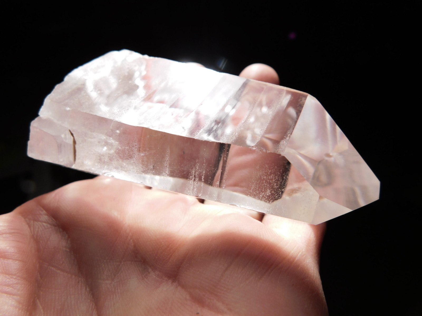 LARGER! SUPER Translucent LEMURIAN Quartz Crystal From Brazil 303gr