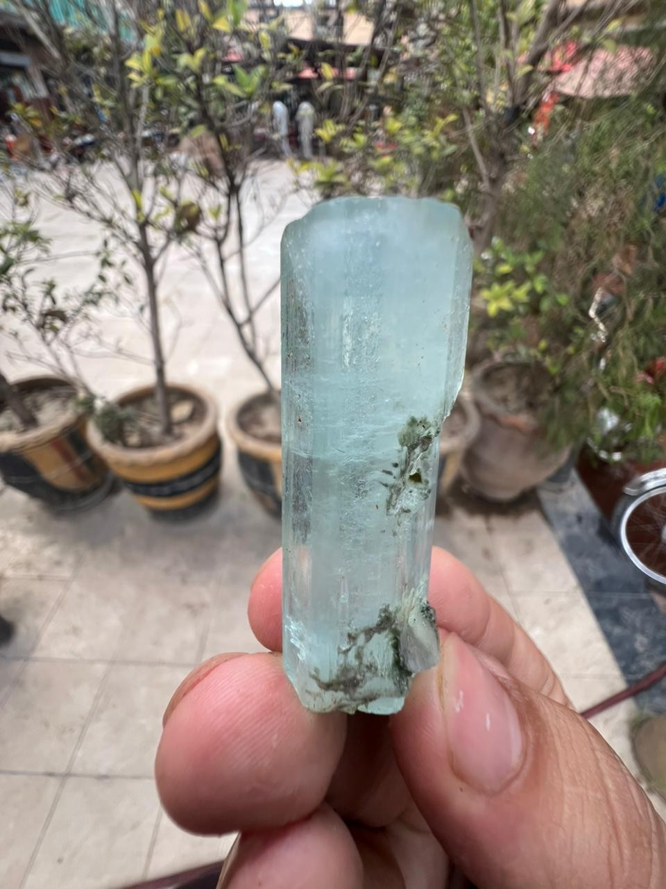 24GM | Gemmy Sky Blue Aquamarine Crystal Terminated Specimen | Skardu Pakistan