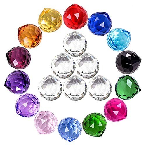 20-Piece K9 Crystal Ball Prism Set – 0.8 Inch Rainbow Catchers for Sunlight