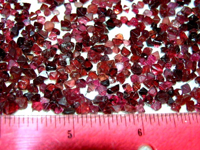 Spinel rare ruby red crystals Sri Lanka 45 carat lots 30 plus crystals