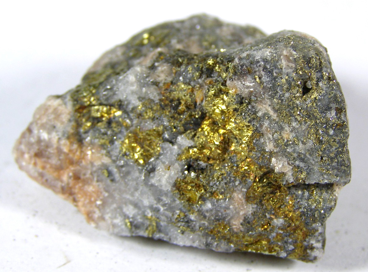 NATURAL CHALCOPYRITE CRYSTALS ON MATRIX ROCK – NORWAY – 4.1 x 3.9 x 2.7 cms #5