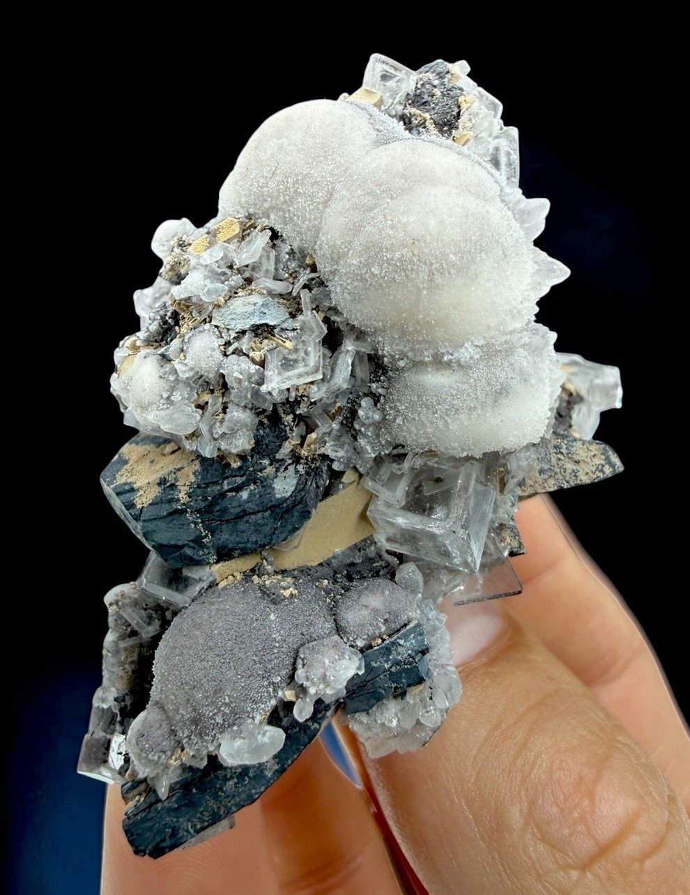 Barite & Calcite Xls : N’Chwaning Mine . North Cape Prov., South Africa 🇿🇦