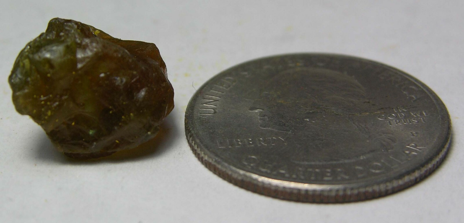 13.70ct Vietnam Dac Lak 100% Natural Rough Peridot Crystal Specimen 15mm 2.70g
