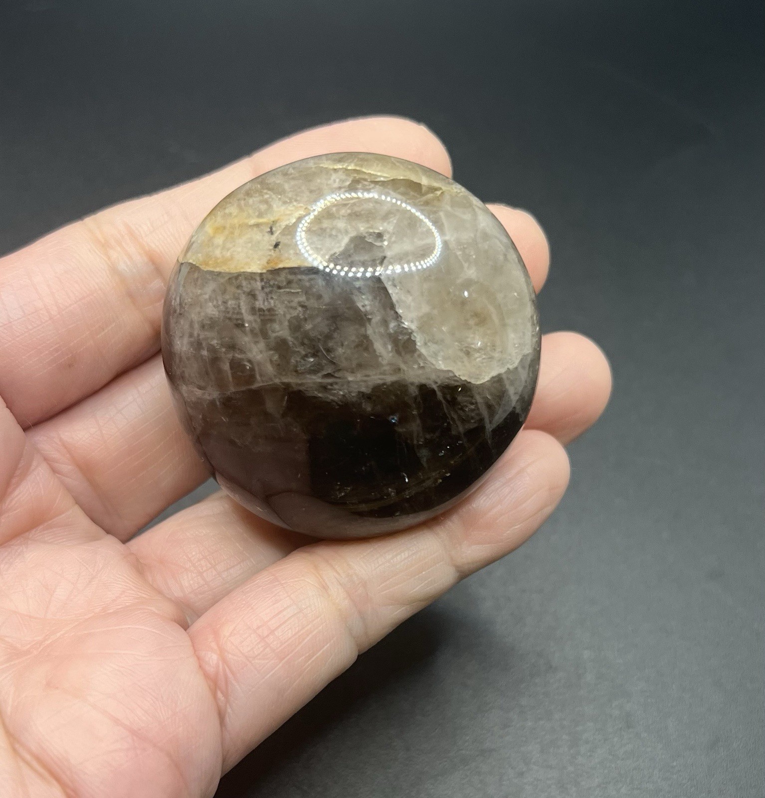 Smoky Quartz Genuine Palm Stone 94g BEAUTIFUL