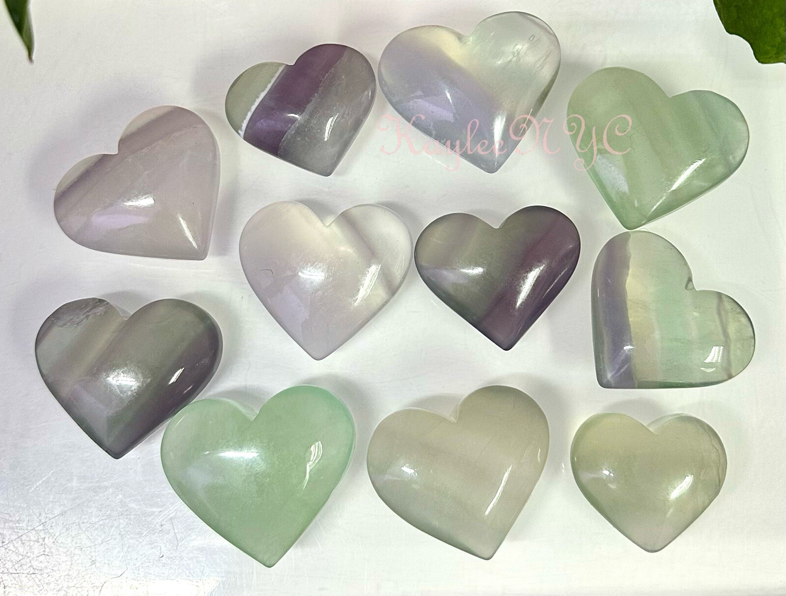 Wholesale Lot 2 Lbs Natural Yttrium Fluorite Crystal Heart Healing Energy