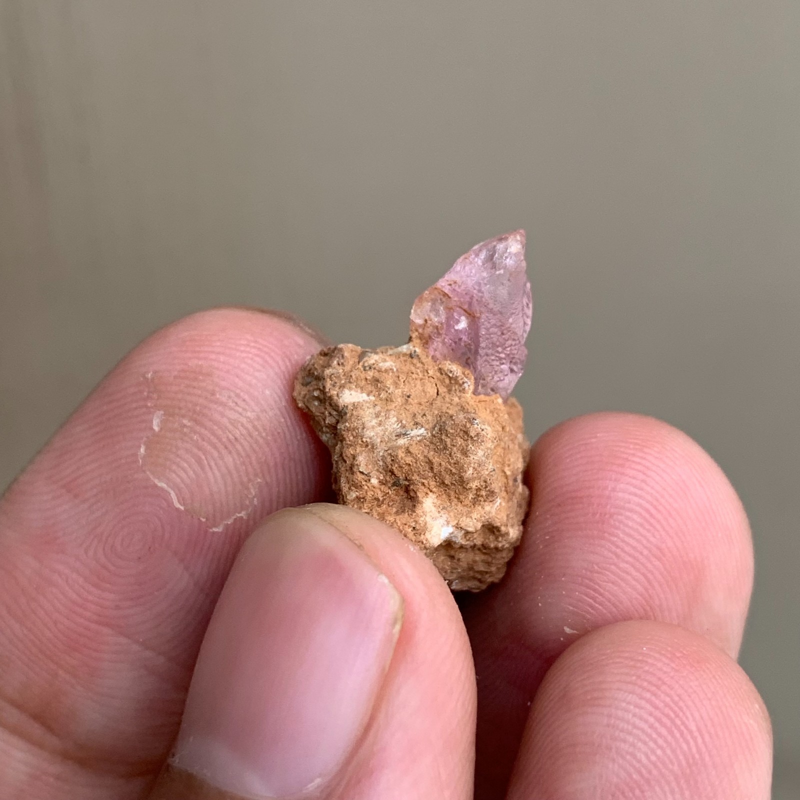 Pink topaz crystal specimen | 3.3g | Etched crystal | Thumbnail size | Pakistan