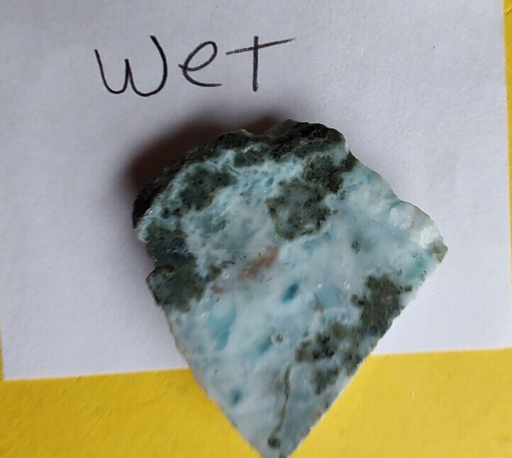 Larimar Atlantis Dolphin Stone Natural Authentic Slab Rough Blue Gem Stone 22 gr