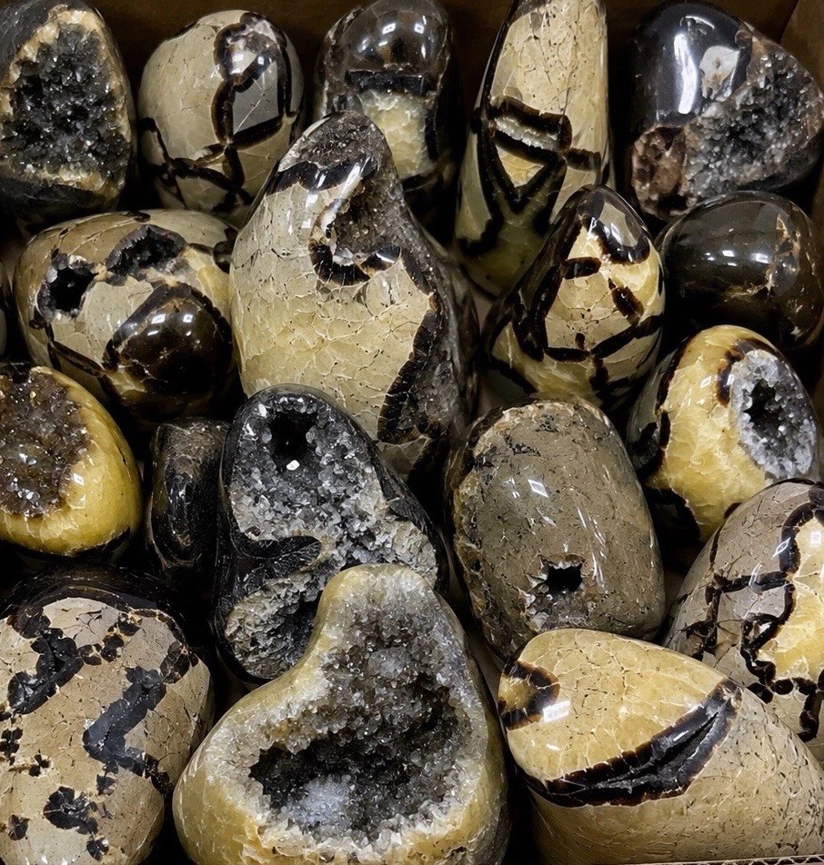 10 LB Septarian Freeform Mixed Lot – Polished & Semi-Polished Assortment