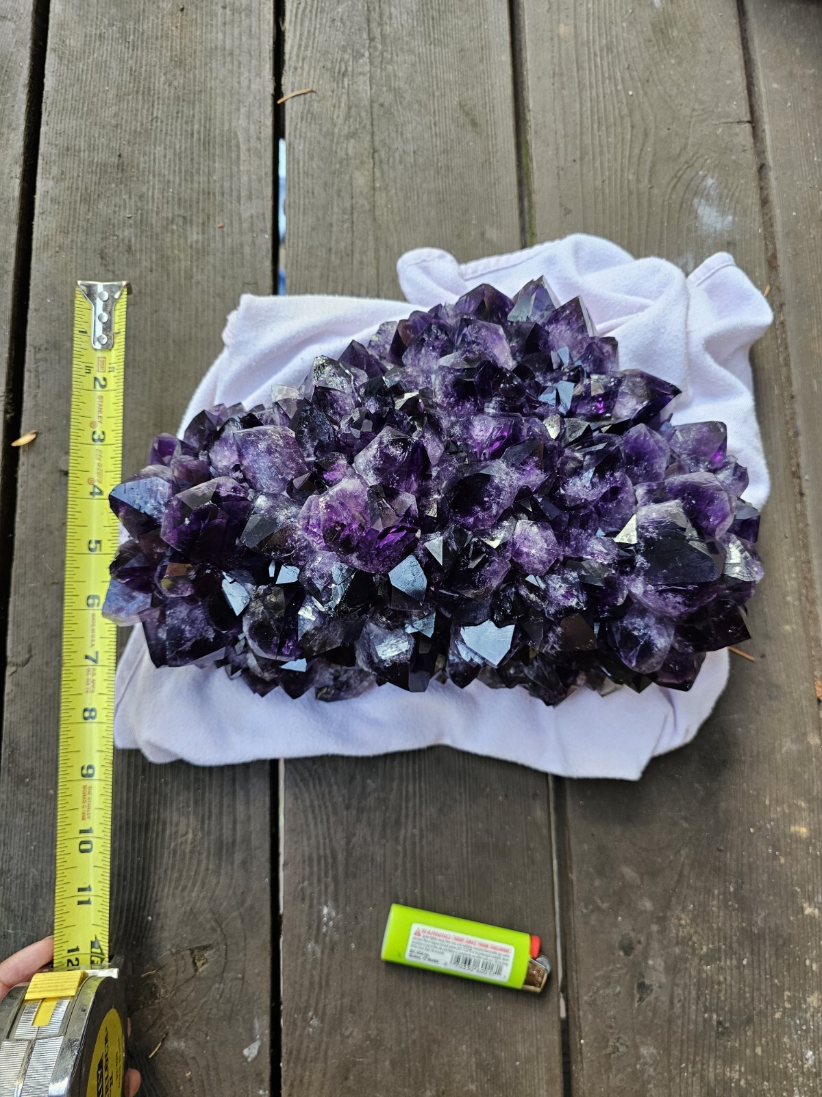 Rare Feng Shui Dragon Turtle with Large Amethyst Cluster