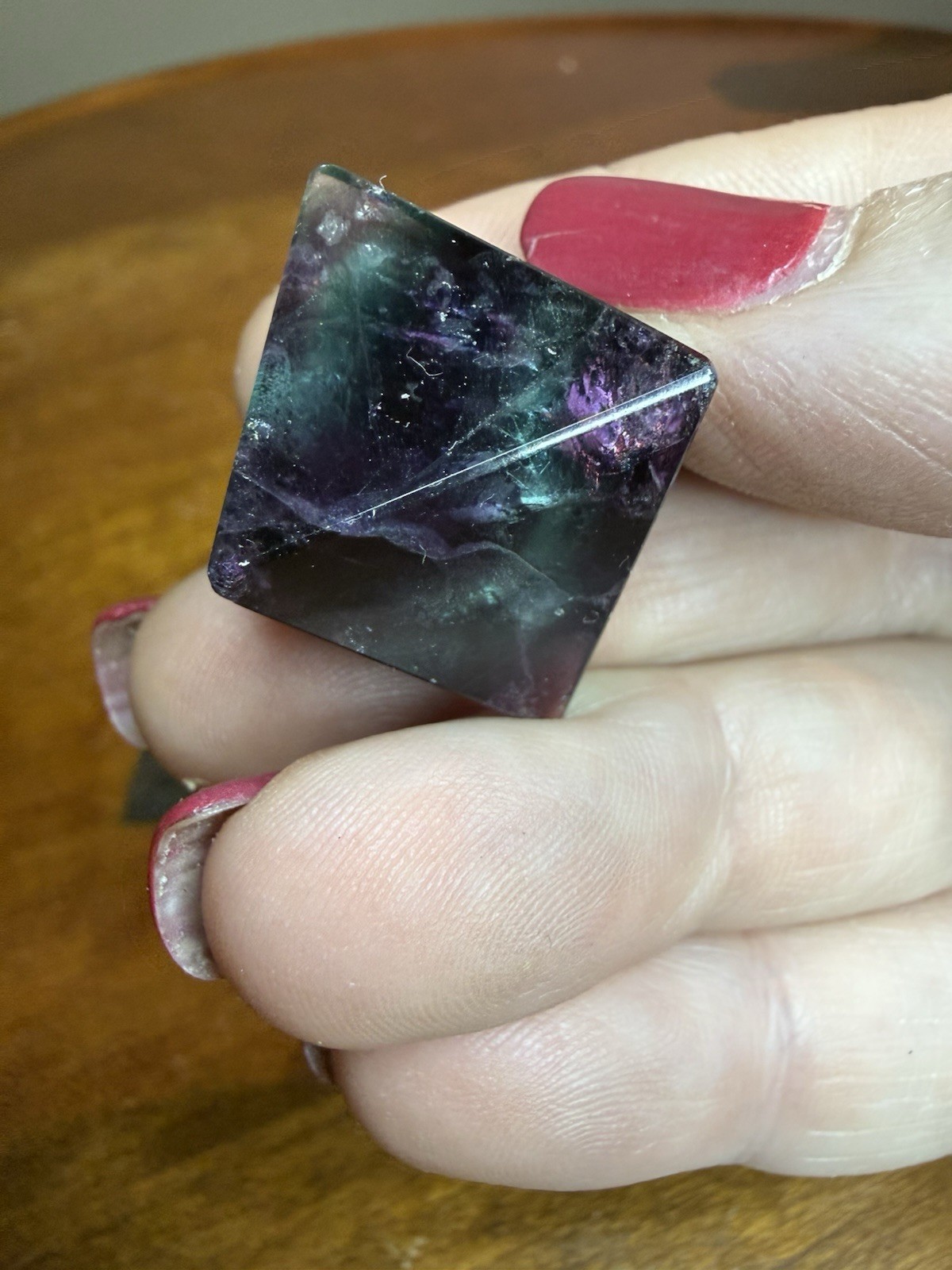 Fluorite Octahedron Natural Cleaved Polished Stunning Colors