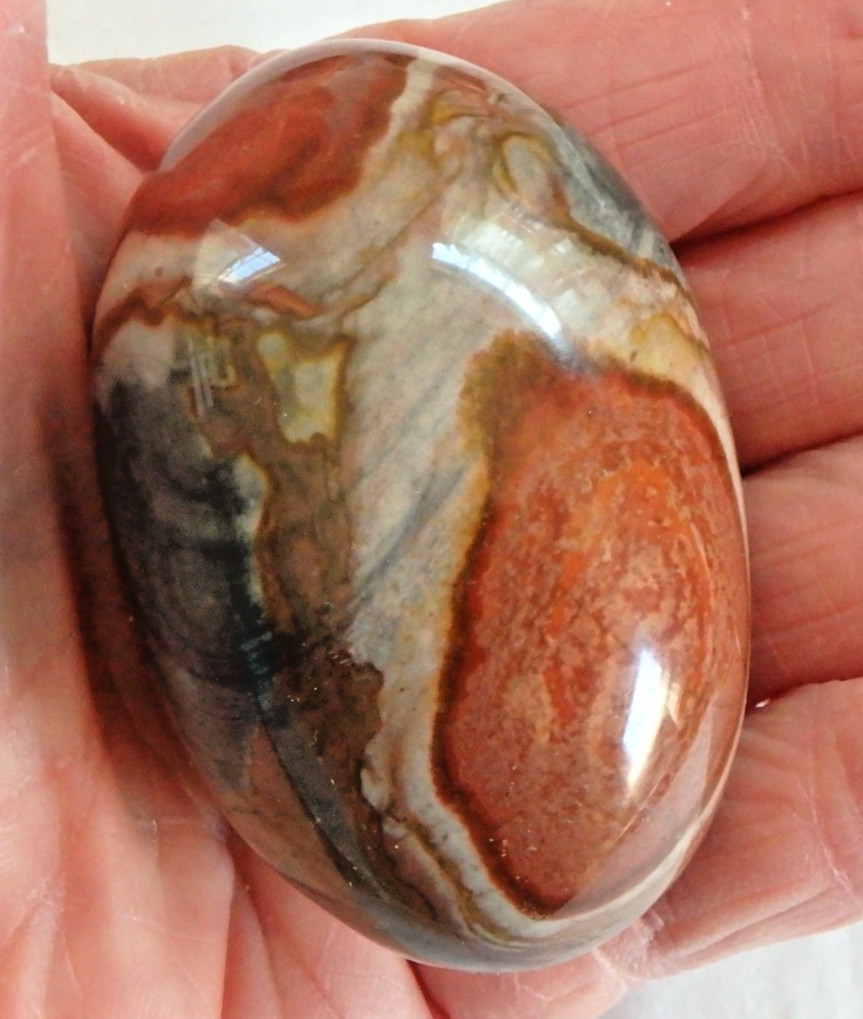 Unique Crystals Lot 3 ✨$ 45 Polychrome Jasper Palm Stones 297.2 grams