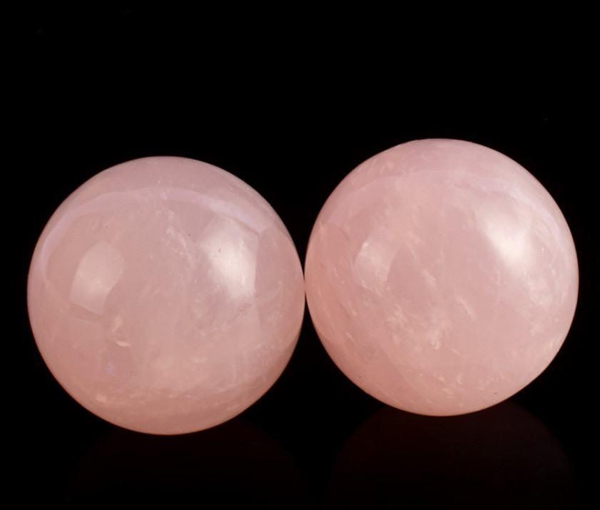 Rose Quartz Spheres Pink Crystal Quartz Geode Stone 1.5cm, 3cm