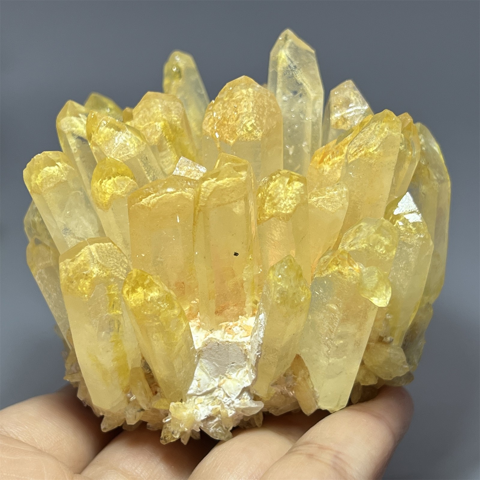 290g+ New Find yellow Phantom Quartz Crystal Cluster Mineral Specimen Random 1PC