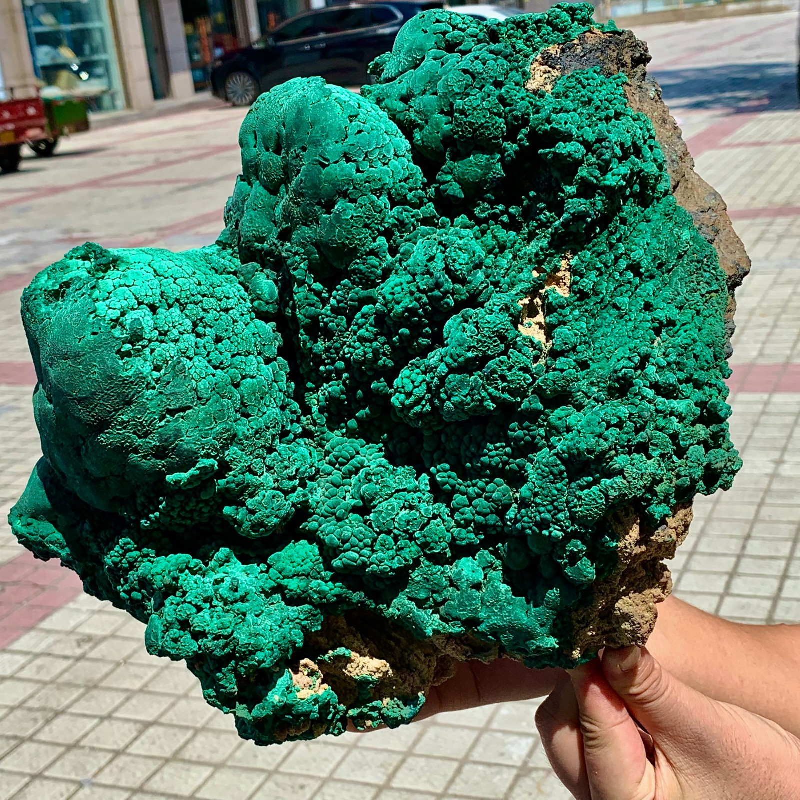 17.82LB Natural VELVET Malachite cat’s eye specimen crystal mineral-Congo