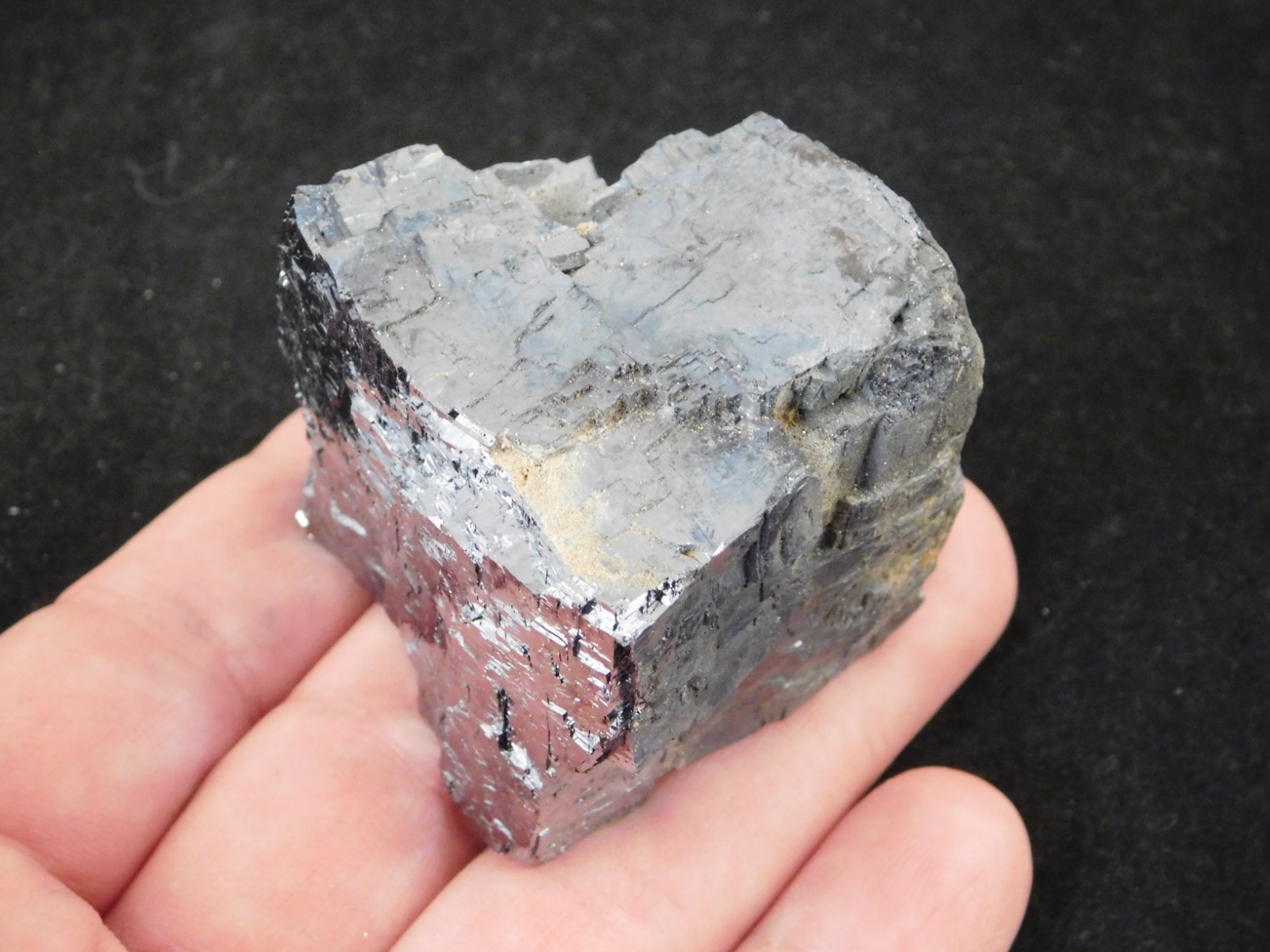 Big! Super Heavy! Stepped GALENA Crystal CUBE 100% Natural Missouri 413gr