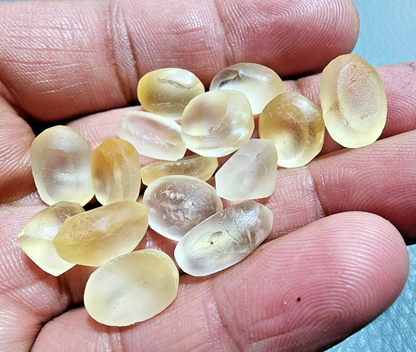 15Pcs Stunning AAA+ Golden Citrine Topaz 11-14 MM Faceted Oval Cabochon Gemstone
