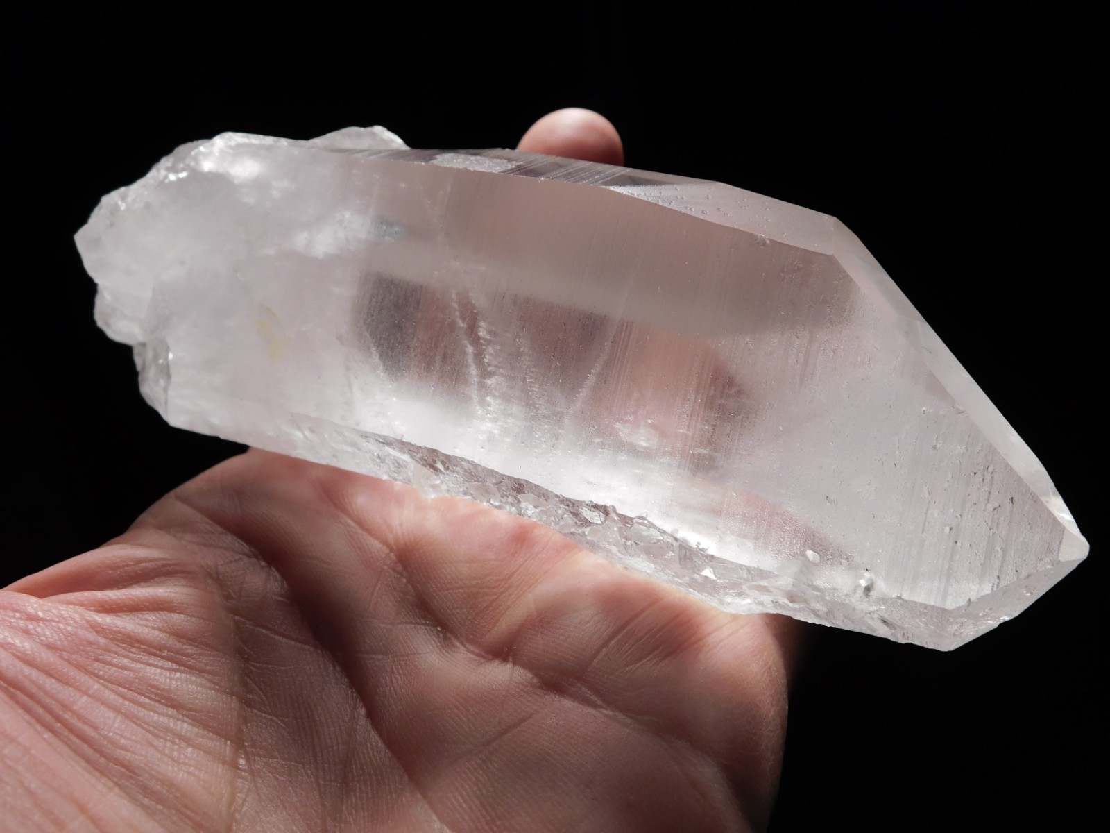 Big! Semi Translucent LEMURIAN Quartz Crystal From Brazil 443gr