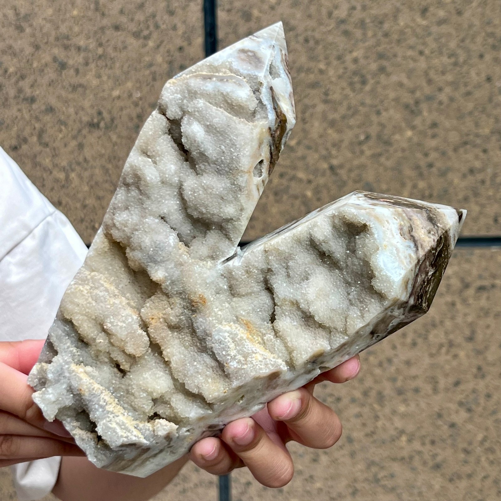 Dual-Tip Sphalerite Quartz Point Deep Energy Specimen Gift 3.14 lb