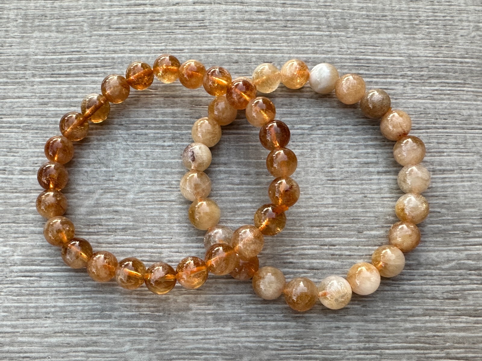 Grade A++ Citrine With Quartz Crystal Bead Bracelet 8mm, Wholesale Bulk Lot