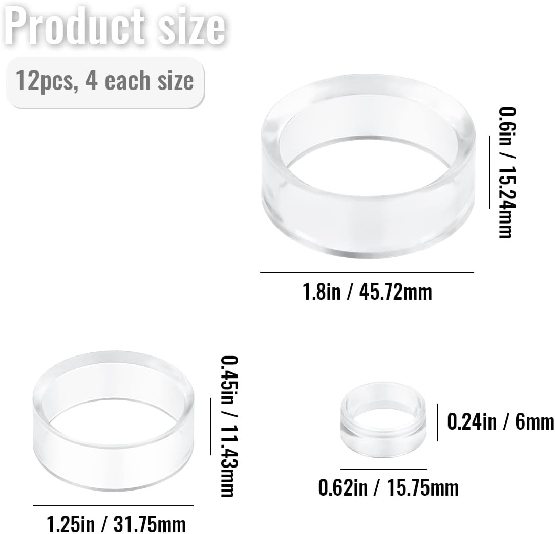 12Pcs Acrylic Sphere Stand Clear round Sphere Holder Plastic Display