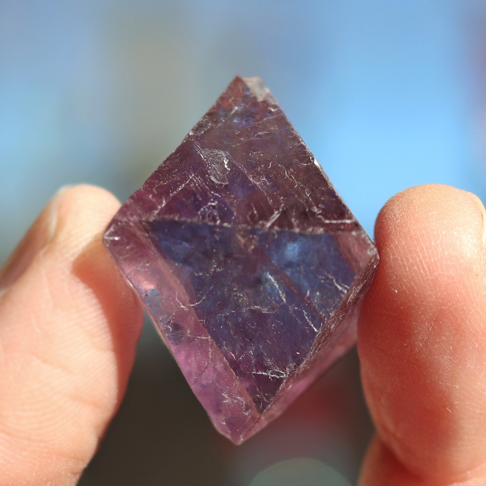 Fluorescent Mineral Specimen: Fluorite Octahedron (FLU62)