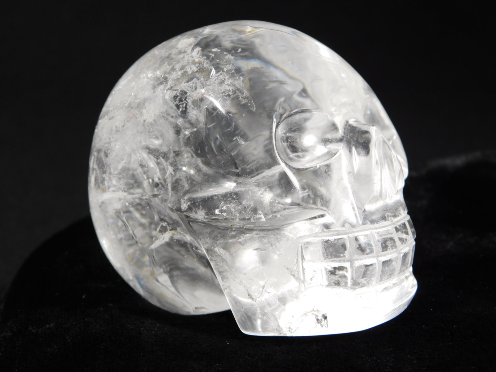 wOw! VERY Translucent Quartz Crystal SKULL Brazil 178gr
