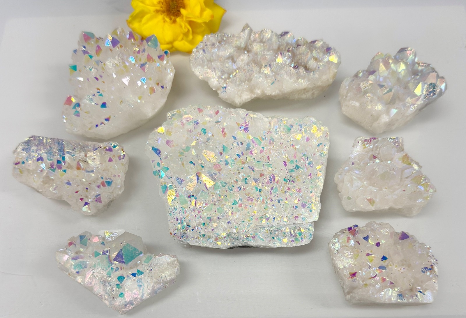 Wholesale 2 Lbs Angel Aura Quartz Cluster Natural Crystal