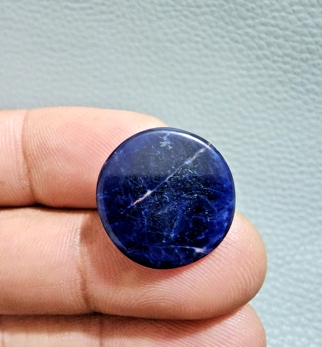 12 Crt Beautiful A+ African Sodalite Cabochon Round Shape Loose Gemstone Jewelry
