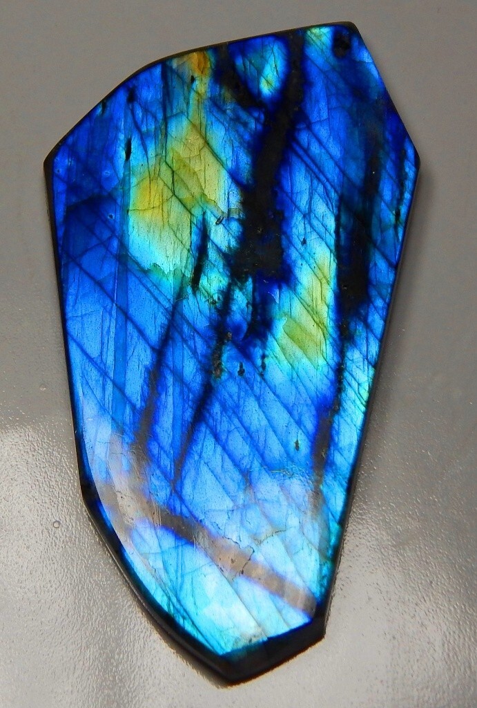 Natural Labradorite Slab, 1.25″ – 9″ High Flash Polish Labradorite, Pick a Size