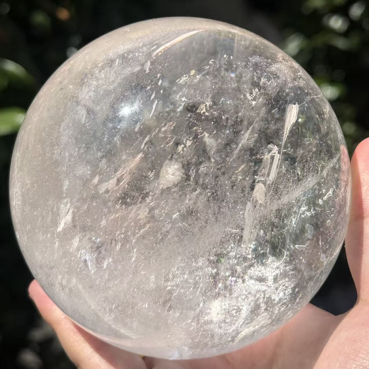 4.3LB Natural Top Grade Large Clear Quartz Sphere Crystal Ball Healing Stone