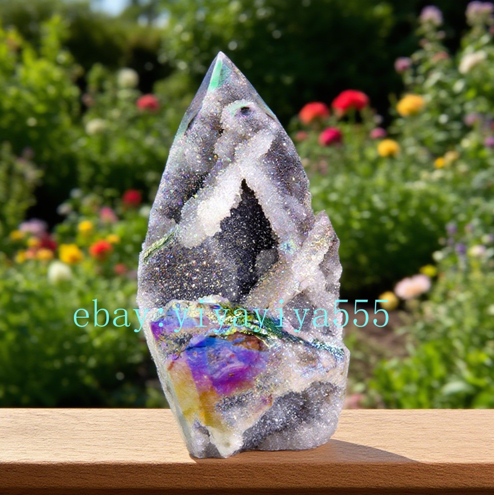 Angel Aura Sphalerite Flame Rare Rainbow Metallic Crystal 200-300g Energy Gener