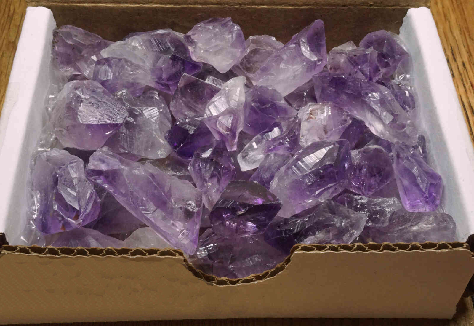 Amethyst Crystal Points Collection 1/2 Lb Natural Dark Purple Crystals Brazil