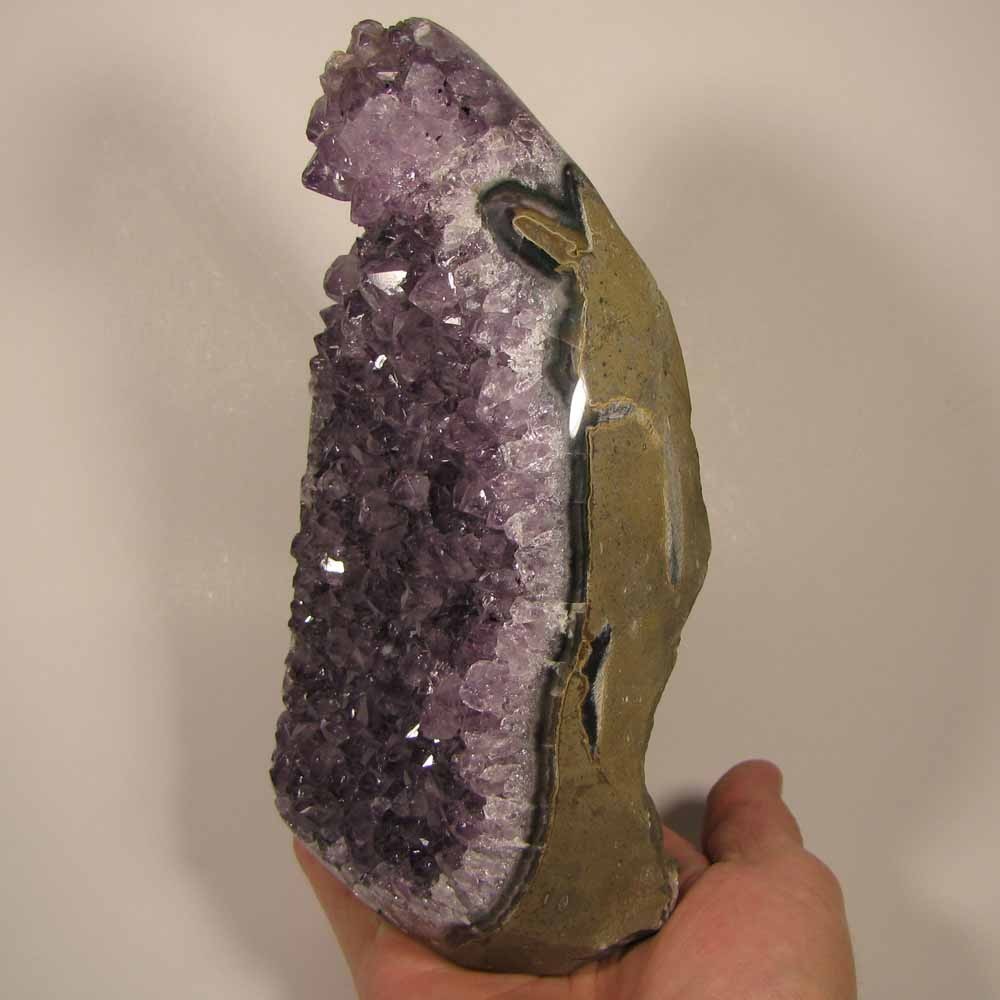 7.4″ Polished AMETHYST Crystals Cluster Freeform Standup – Uruguay – 4.8 lbs.