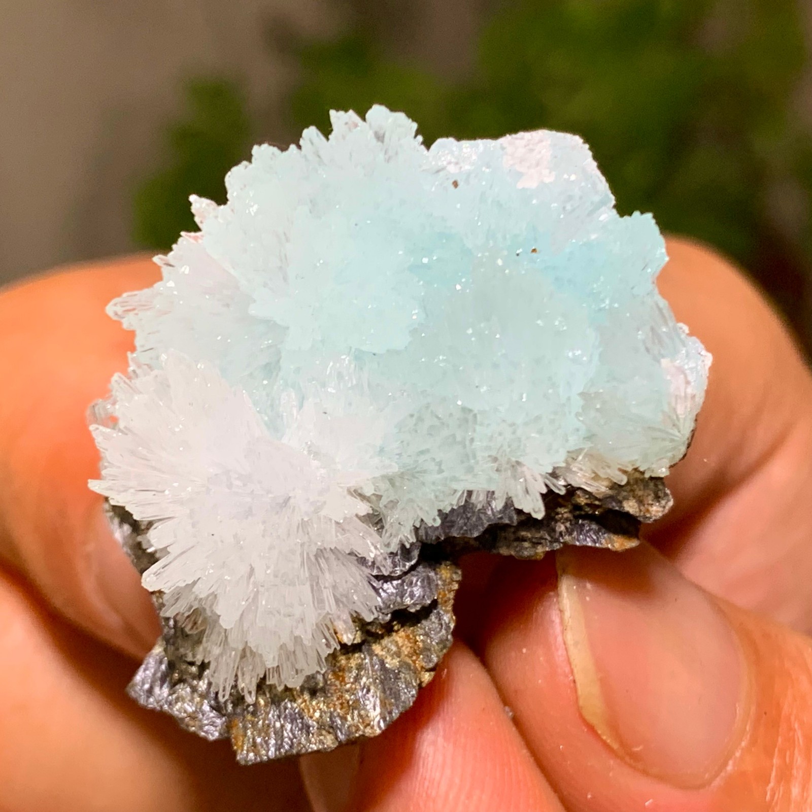 23G Natural blue texture stone crystal,Heteropolar of Chinese blue aragonite