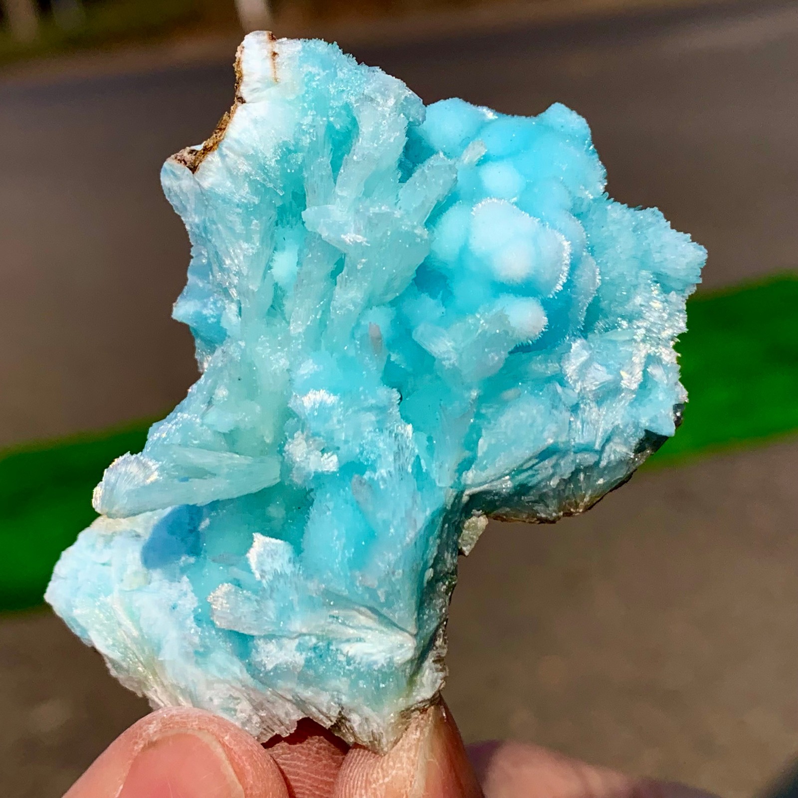 46G Natural blue texture stone crystal,Heteropolar of Chinese blue aragonite