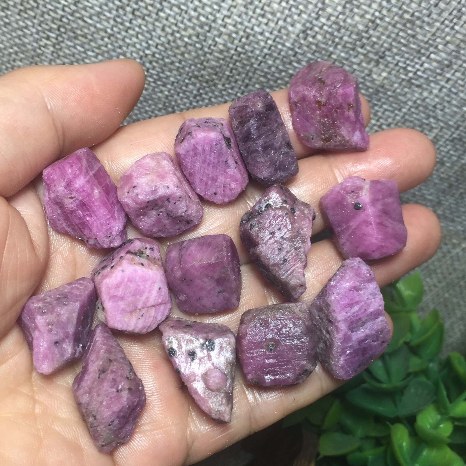 108g 14pcs Natural Red Corundum Rough Ruby Loose Gemstone Jewelry Making 95