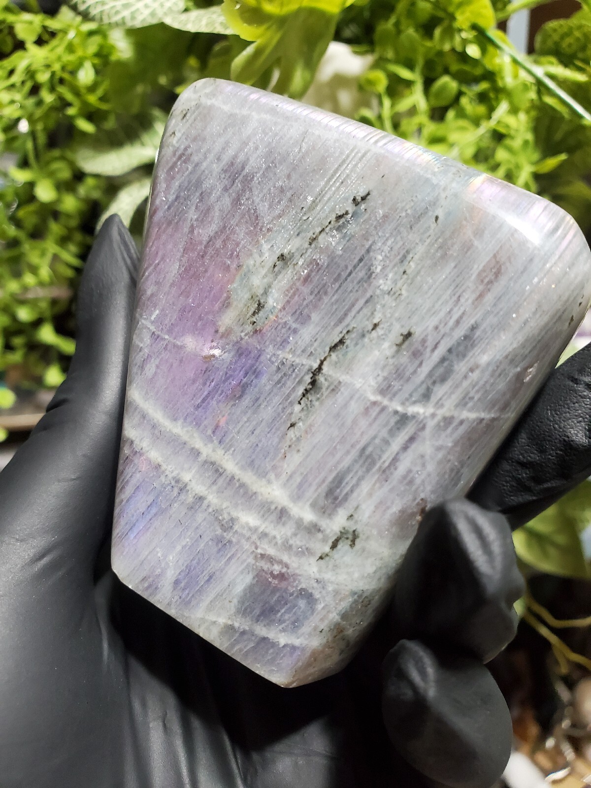 354g Natural Labradorite Quartz Crystal Freeform Mineral Specimen Healing