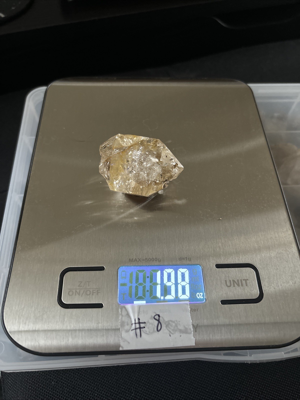 Herkimer Diamond Quartz Crystal “Golden Healer” 1.75in x 1.5in, 2oz