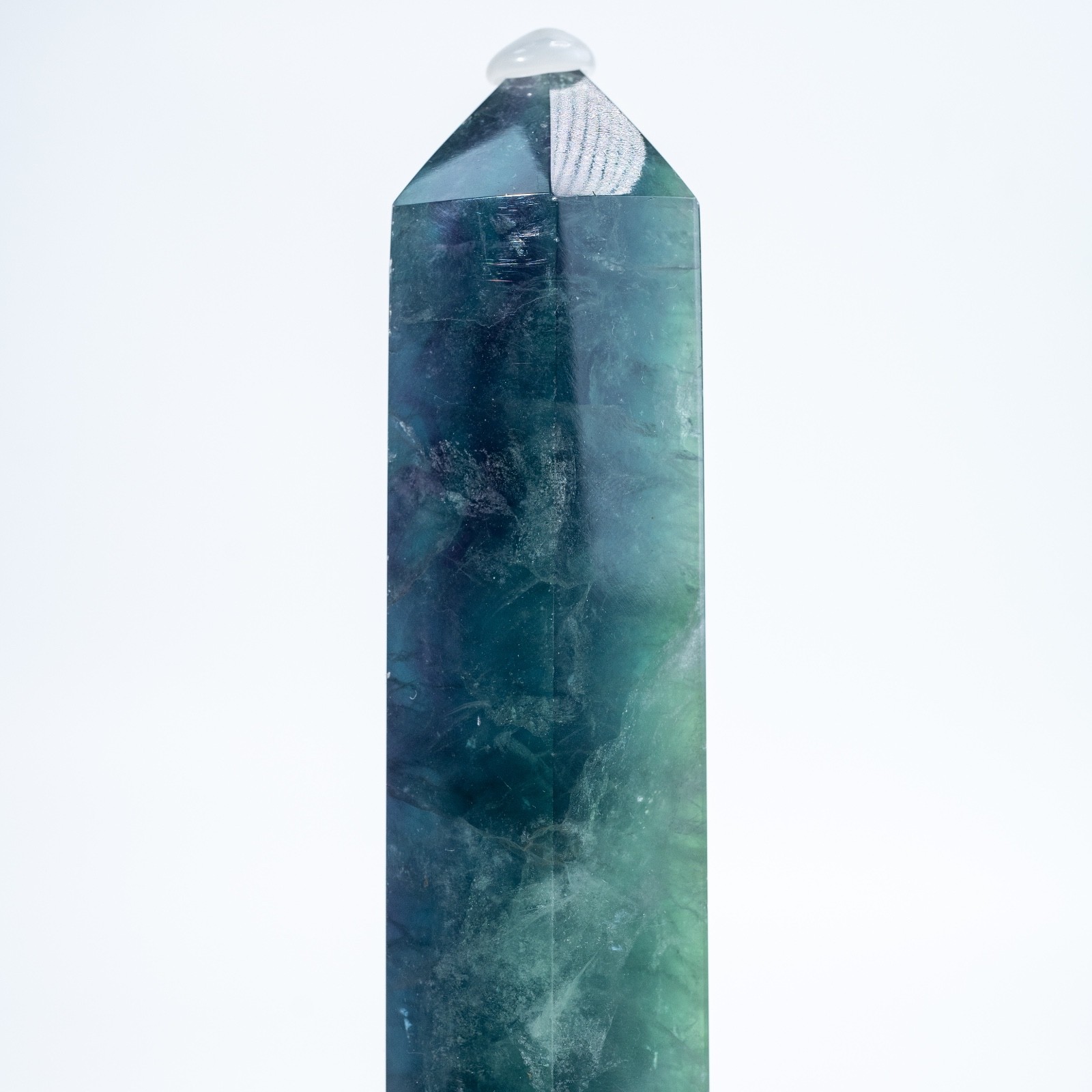 Blue-Green Fluorite Tower | 100% Natural Fluorite | Hand-Carved ｜Natural Quartz